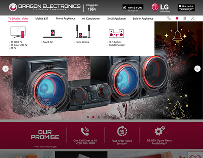 Web Designs for Dragon Electronics Ltd, Mauritius