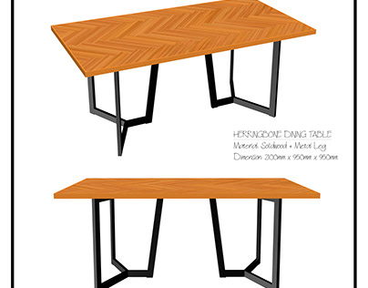 Project thumbnail - Herringbone Dining Table