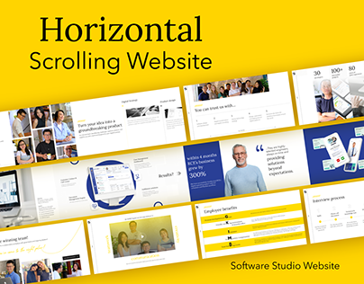 GKIM - Horizontal Scrolling Website - UI Design
