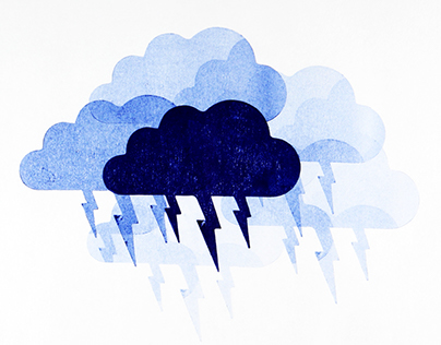 Printmaking Storm Clouds