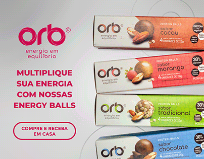 Orb Energy Balls - cards para redes sociais/2020