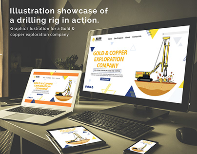 Contest winning graphic illustration of a drilling rig