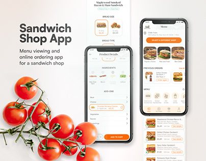 Sandwich Shop - Online Ordering App Design