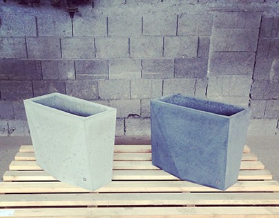Outdoor furniture made of concrete