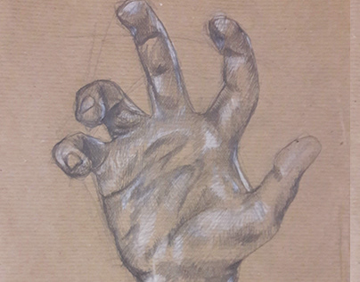 Kéz tanulmány (Hand practice)