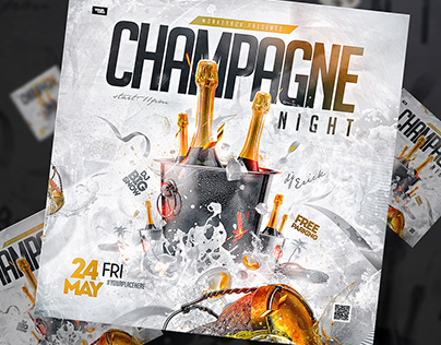 Flyer Template Champagne Night