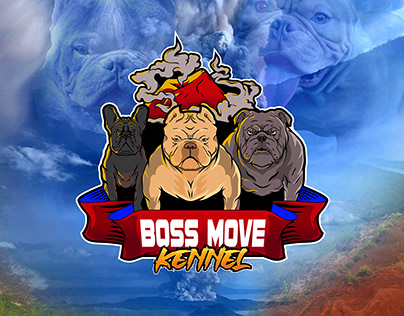 Boss Move Kennel Mascot Logo