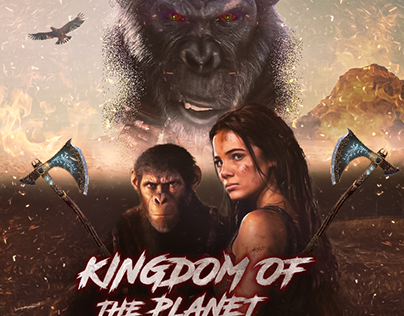 kingdom of the planet of the apes poster