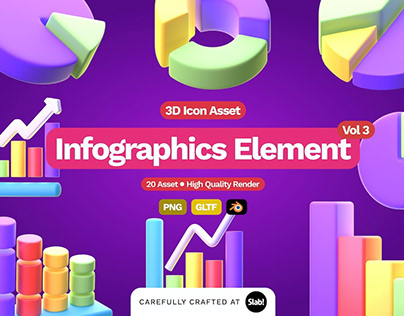 3D Infographics Element Icon