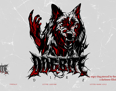 DIRE DOGBITE VECTOR AND LETTERING