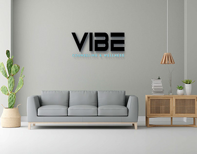 VIBE Logo, Brand Identity, Logo, free mobile PSD mockup