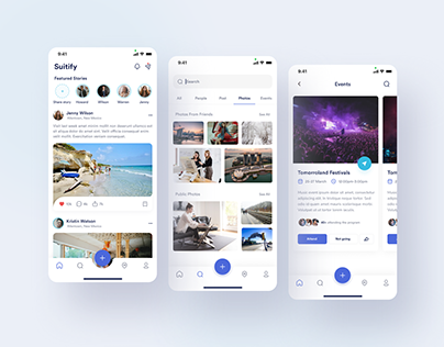 Suitify - Social App Design