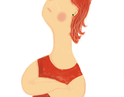 Woman with red hair