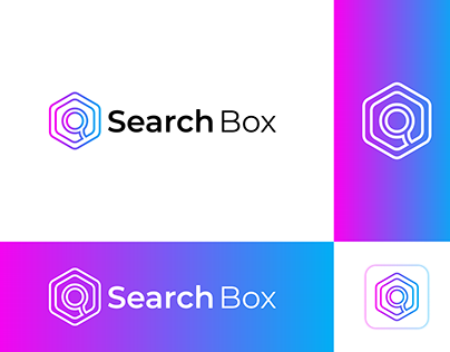Search Box, Modern Gradient Logo-Design Concept