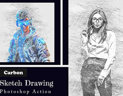 Carbon Sketch Drawing Photoshop Action
