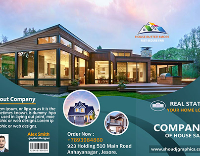 company house sale brochure design