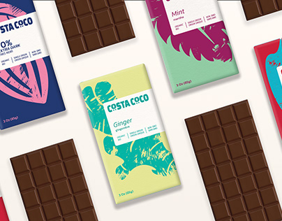 Costa Coco Chocolate Bar Brand Identity