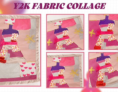 ✿ Y2K FABRIC COLLAGE ✿ made with fabric scraps
