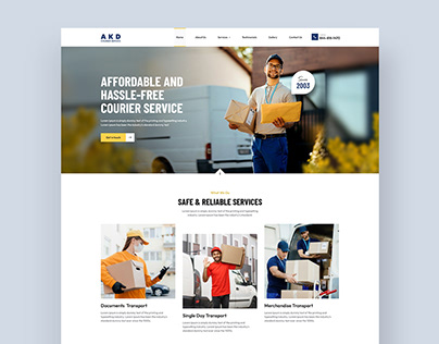 Website design for a Courier Service