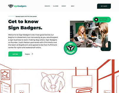 Sign Badgers Website Design