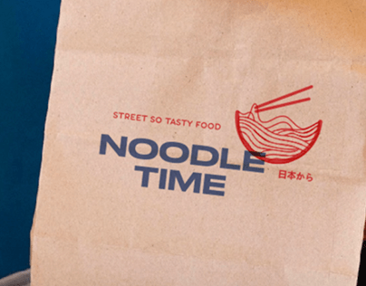 Разработка логотипа кафе Noodle Time