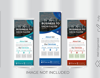 Corporate Business Roll Up Banner Design Template