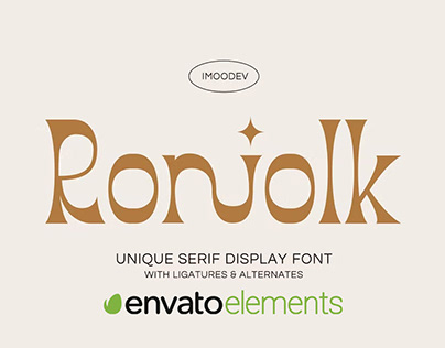 Roniolk - Aesthetic Fonts Design