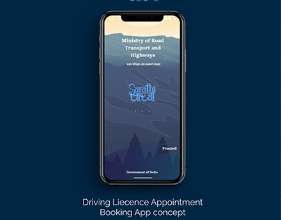 RTO driving licence appointment booking app design