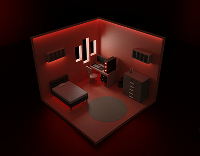3D Isometric room