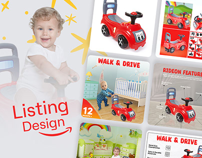 Ecommerce Listing Images Design | Kids Toy Car