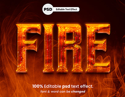 Fire 3D TEXT EFFECT