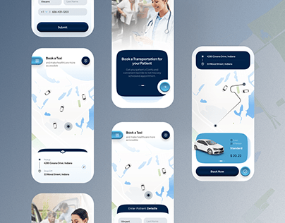 Uber for Healthcare Mobile App Design