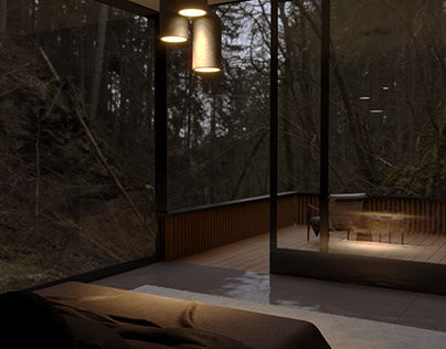 CGI Bedroom in The Woods