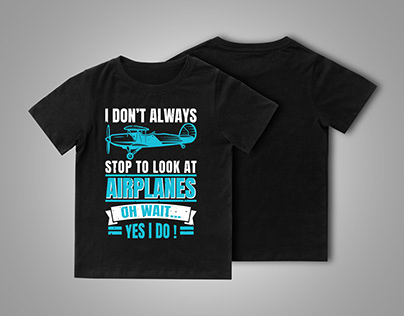 Airplane T-Shirt Design | Pilot T-Shirt Design | Tee