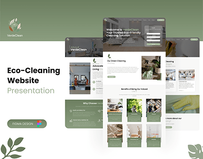 Cleaning Website Design UX UI Presentation Case study