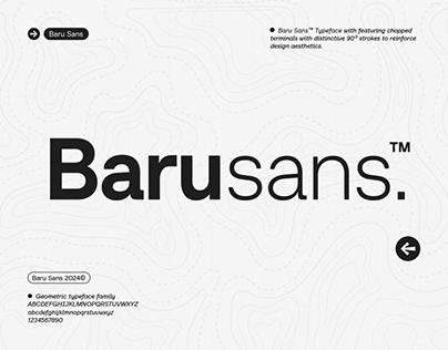 Project thumbnail - Baru Sans Geometric Font Family - Free Font