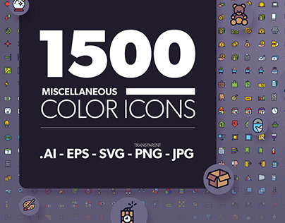 1500 Miscellaneous Color Icons