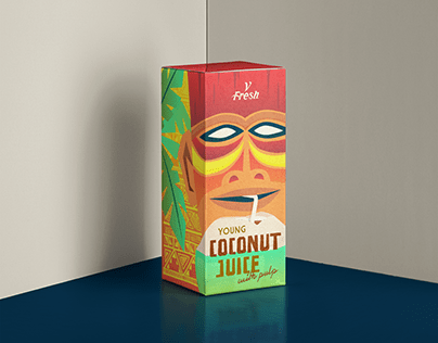 V Fresh Coconut Juice - Packaging Design