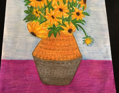 Sunflower vincent can goh art