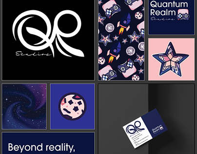 quantum realm studios brand visual identity design