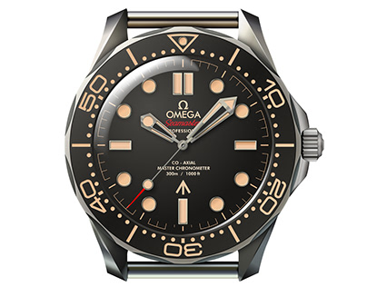 Omega Seamaster watch - Vector only