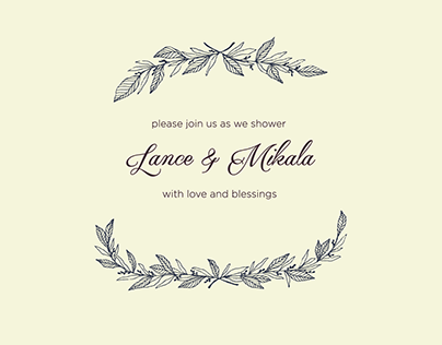 Wedding Shower Invitations | Print Design | Typography