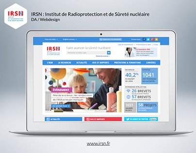 IRSN : Webdesign du nouveau site internet