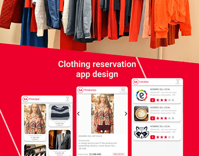 Clothing Reservation App Design