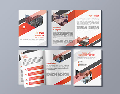 Company Bifold Brochure Design Template