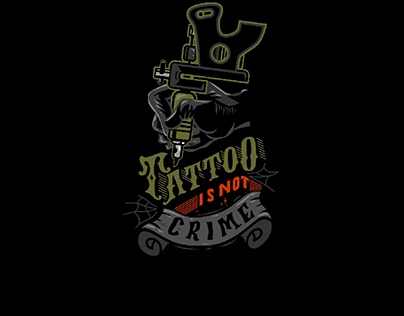 Tattoo is not Crime Lettering Illustration