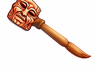 Custom Wooden Mallet Head Game Weapon/Icon