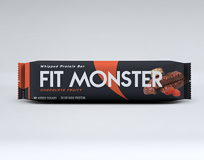 Fit monster protein bar packaging