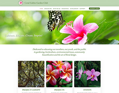 Coral Gables Garden Club wordpress website