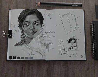 Pencil portrait Subject: Actress Aahana